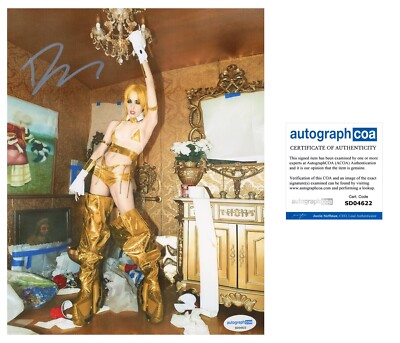 DORIAN ELECTRA SIGNED FLAMBOYANT SINGER 8x10 PHOTO - ACOA COA