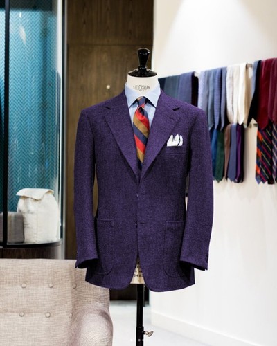 100% Wool Men's Jacket Vintage Single Breasted Notch Lapel Prom Party Blazer - Picture 8 of 22