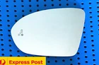 Left mirror glass for HOLDEN ASTRA BK 09/2016 Onward (Blind Spot Monitor Type)