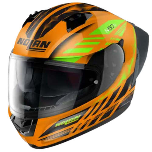 Nolan N60-6 Sport Hot Foot Full Face Motorcycle Motorbike Helmet LED Orange - Picture 1 of 5