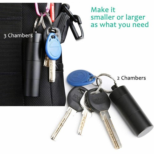 2PCS MIni Waterproof Medicine Pill Box Case Bottle Holder Container Keychain - Picture 8 of 17