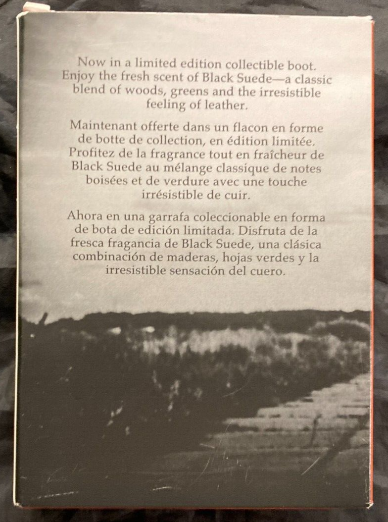 Avon Black Suede Boot Decanter Eau De Toilette 5 oz NIB 888761403182 eBay