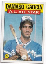 1986 Topps #713 Damaso Garcia AS Toronto Blue Jays