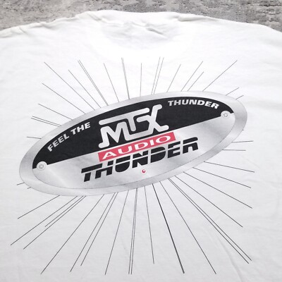 Vintage 1990s MTX Audio T Shirt Adult XL Thunder Amplifier Tech Double Sided 