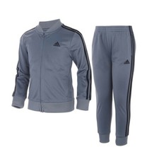 Adidas Youth Boys Gray 2-pc Track Suit Jacket Pants Size 4 NWT