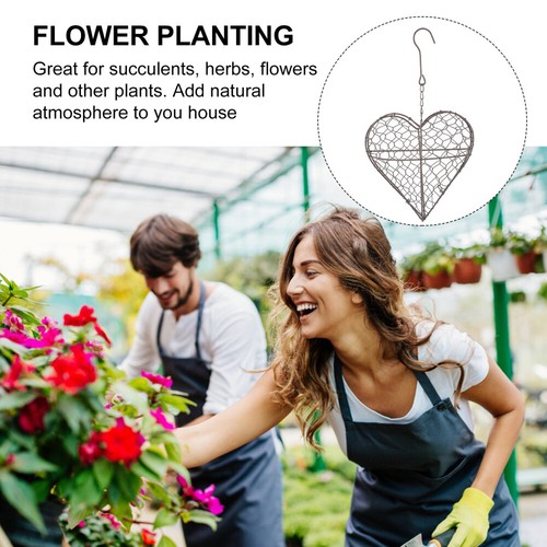 Iron Garland Hanging Basket Flower Pot Hanger Planter Wall Decor - Picture 11 of 12