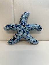 Clay and Glass Mosaic Blue Star Fish from Cozemel