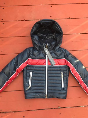 NWT $295 ADD DOWN BOYS JACKET COAT BLUE RED AND