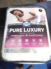 Brand New Sealy Sterling Collection Pure Luxury Queen Mattress Pad White Full