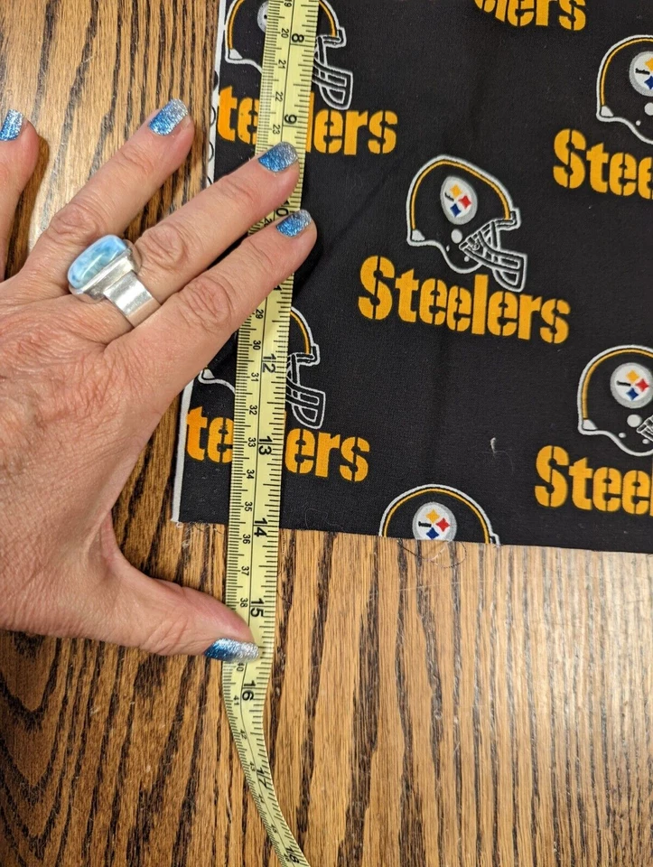 Cotton NFL Steelers football Print Cotton Fabric 14" x 55" Pittsburg Stiller - Image 4 of 4