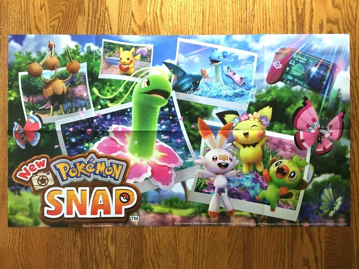 New ポケモン スナップ ポスター　B2サイズ HUGE New Pokemon Snap Nintendo Switch Foldout Promo Poster