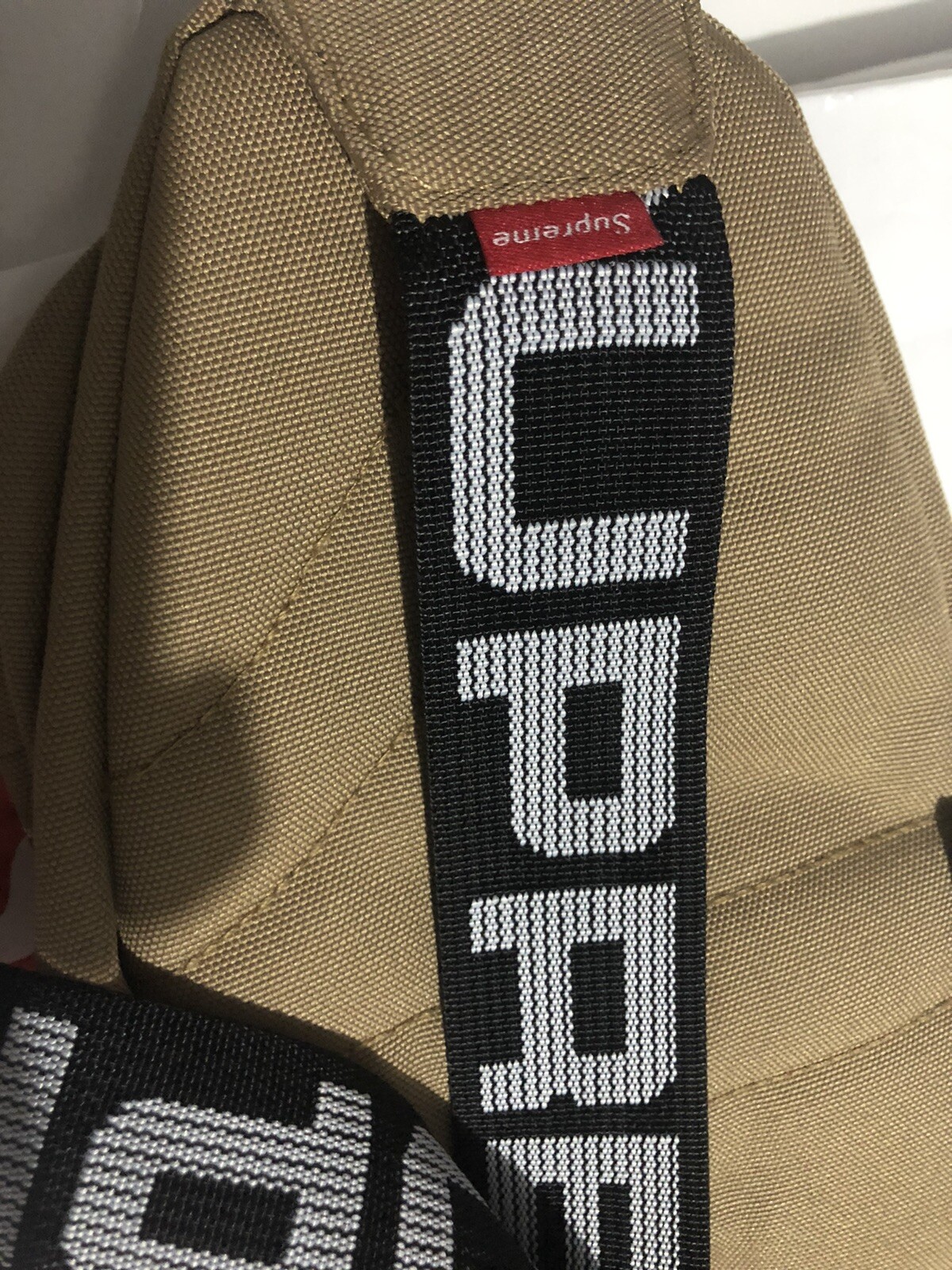 supreme beige shoulder bag