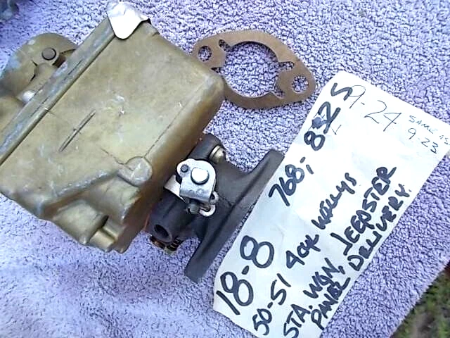 Carburador de colección Carter YF 1 BBL 832S 1950 1951 Willys Jeep Wagon Jeepster 4 cilindros Foto 3 de 3