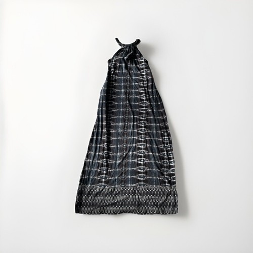 NWT Athleta Santana Halter Dark Gray Hobo Printed Cotton Blend Maxi Dress XL - 第 3/6 張圖片
