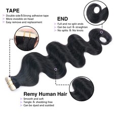 Tape in Hair Extensions Human Hair Body Wave 26 Inch Tape in Hair Extensions ...