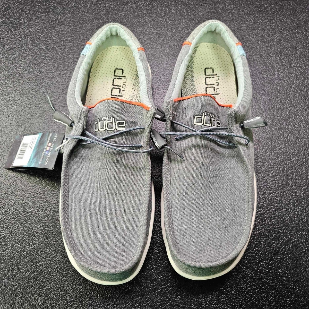 Hey Dude Men's Wally Free Granite Shoes NIB! 2022