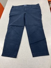 Old Navy Pants Slacks Pixie Mid-rise Navy Stretch Front Pockets Sz 14
