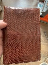 Vintage Slim Brown Leather Travel Passport Card Wallet and or Documents  3C