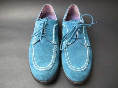blue suede hush puppies