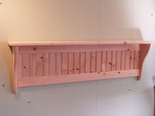 Wood Wall Shelf Display 48 Inch Unfished Pine