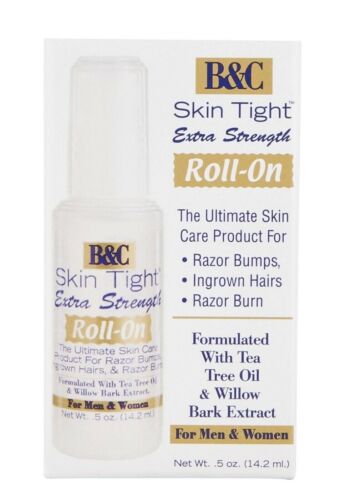 B&C SKIN TIGHT Roll-On Razor Bump Treatment 0.5oz ~Extra Strength Acne Neck - Picture 1 of 2