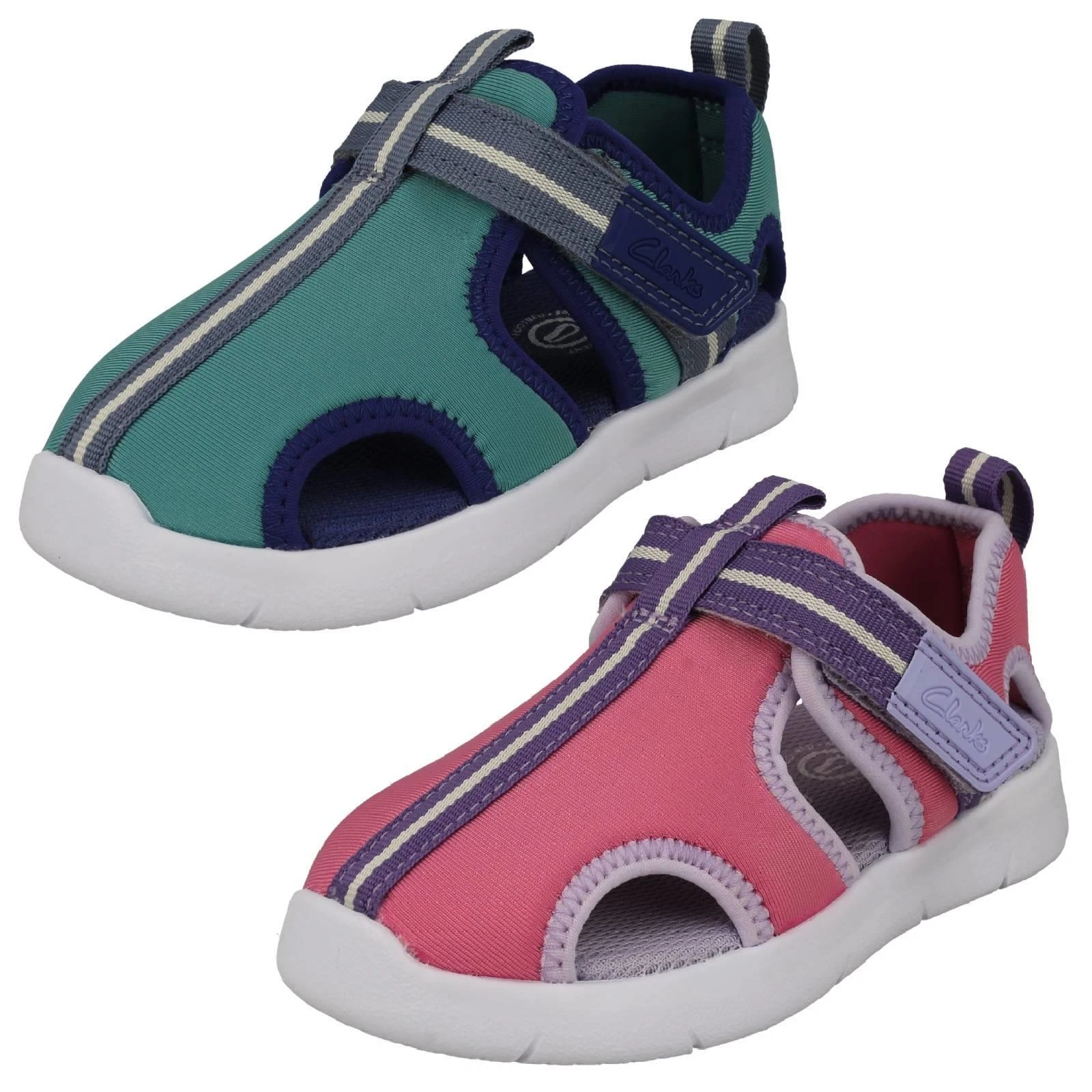 Sandali scarpe da vacanza casual Clarks in tessuto per bambini ragazze ragazzi acqua atletica