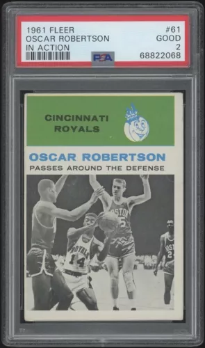 1961 Fleer #61 Oscar Robertson In Action (RC) PSA 2