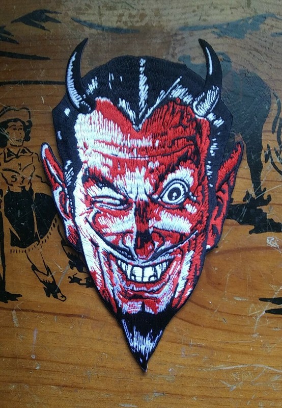 PATCH LARGE Red Devil BIKER OUTLAW BACK PATCH BIKER HOT ROD RATFINK PATCHES 