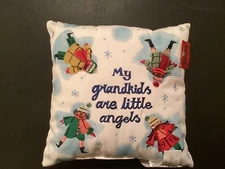 Kohls st nicholas square my grandkids are little angels Small Decorative Pillow