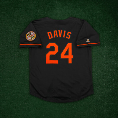 Eric Davis Baltimore Orioles Men's Alternate Black Jersey w/ Team Patch