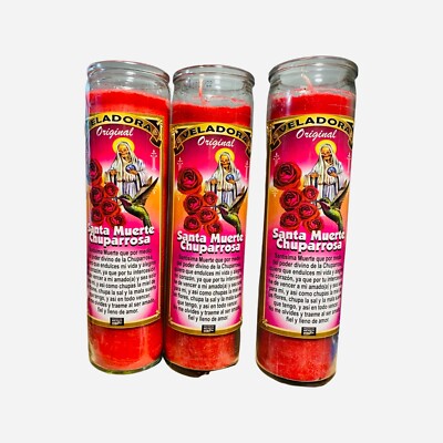 SANTA MUERTE CHUPARROSA Veladora Preparada Para el Amor, Holy Death Hummingbird