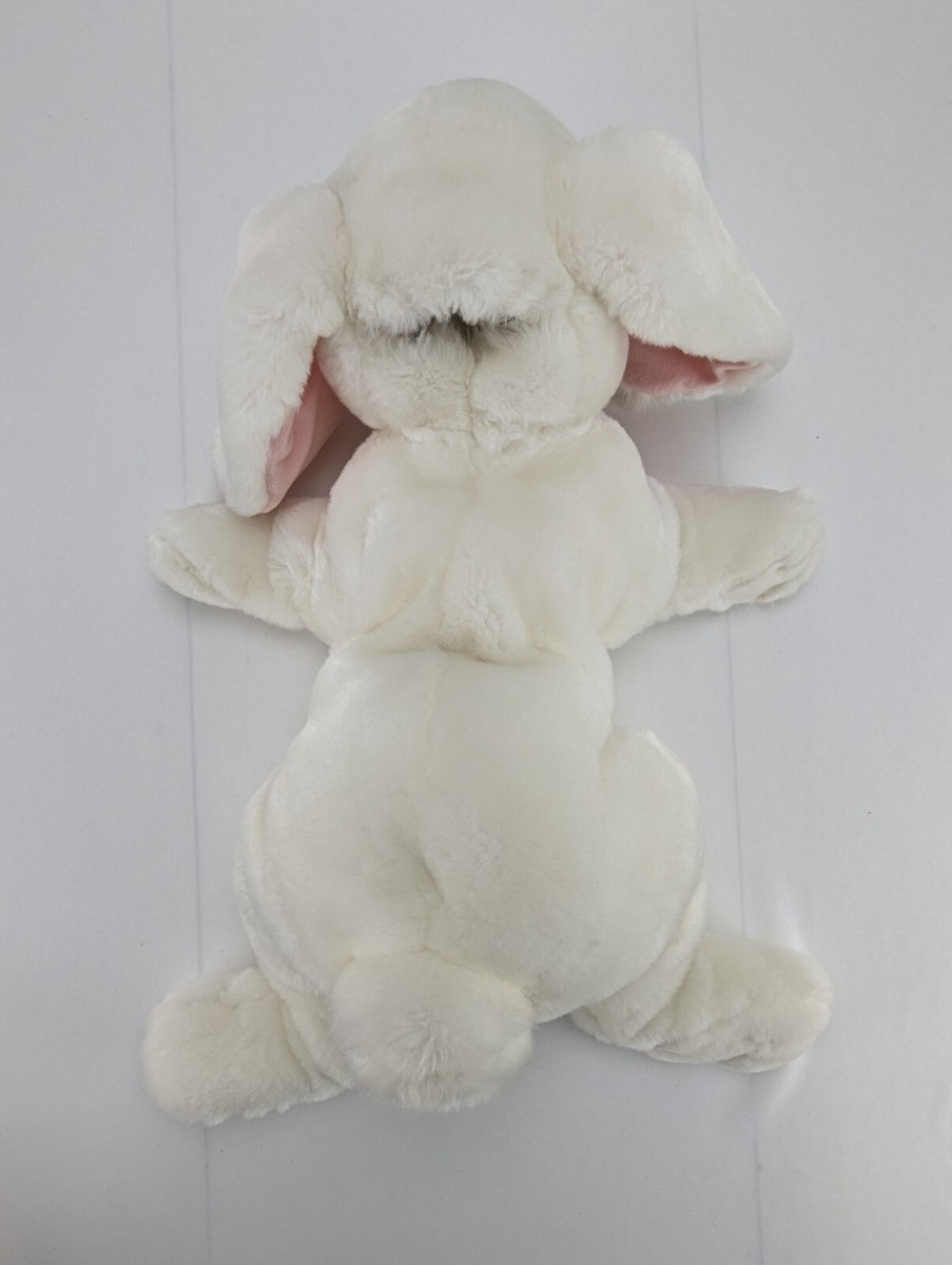 Vintage Commonwealth White Rabbit Plush Full Body Bunny Puppet 17