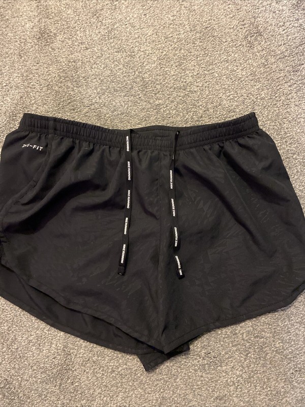 GIRLS DRI-FIT BLACK RUNNING SHORTS MEDIUM