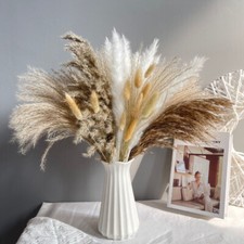 15x Natural Dried Flowers Bunch Pampas Grass Reed Bouquet Home Wedding Floral UK