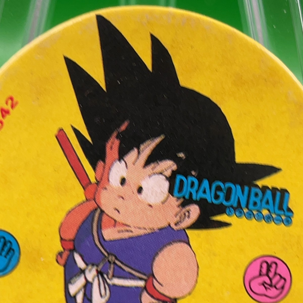 Son Goku Yellow Dragon Ball Z Shueisha Vintage Old Menko Anime TCG