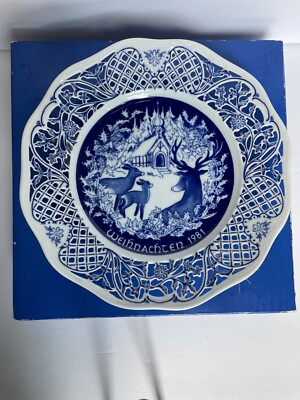  Schumann Imperial 1981 Christmas Plate LE ''Stille Nacht'' Box 100th Anniversary