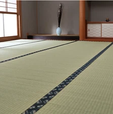 IKEHIKO Tatami Mat 100% Japanese rush grass Rug Goza Floor Green Igusa Mat 1110
