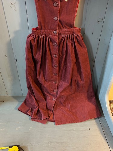 70s gunne sax burgundy cordoroy jumper dress - Picture 5 of 13