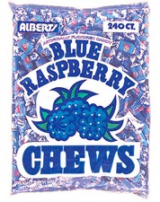 SweetGourmet Albert's Fruit Chews Blue Raspberry, 240CT -1.5Lb FREE SHIPPING