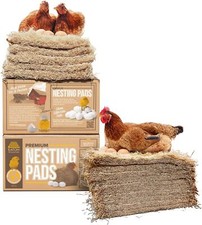 10 Pack Premium Laying Hen Nesting Pads, USA Grown Sustainably Harvested, 13 x