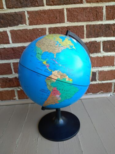 Spinning World Globe with Stand for Students Learning Geography - Afbeelding 1 van 6