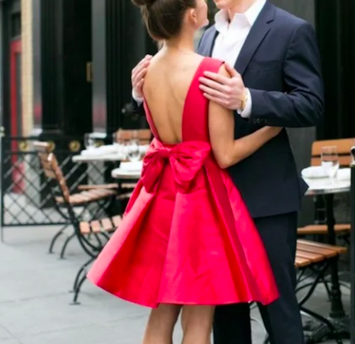 Dress Open Bow Back Geranium Pink 