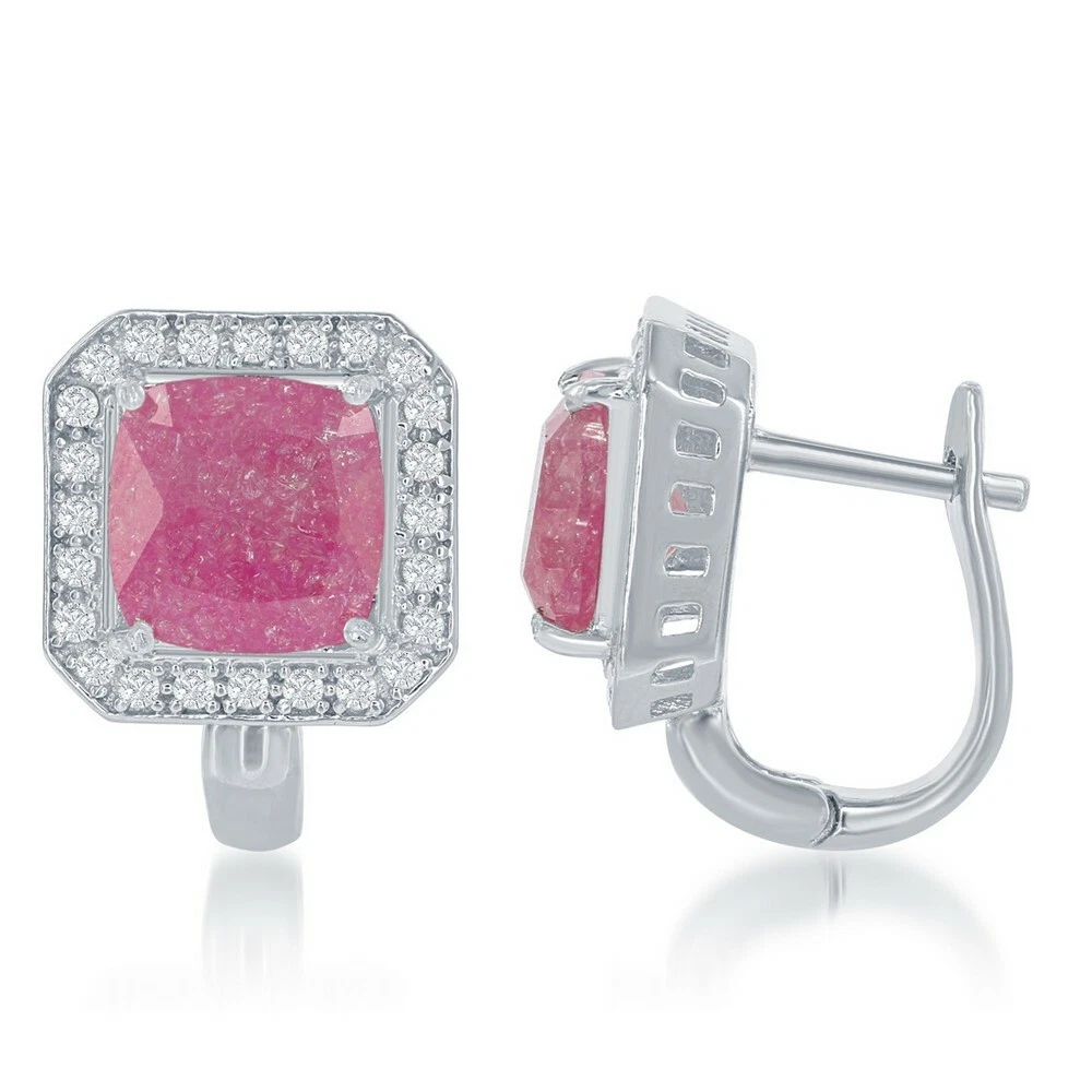Pink ice earrings deals