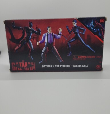 DC Comics The Batman 3-Pack 4'' Batman+The Penguin + Selina Kyle (Catwoman) New