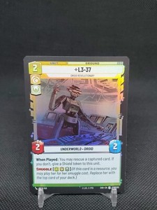 L3-37 197/262 FOIL Shadows of the Galaxy NM Star Wars Unlimited