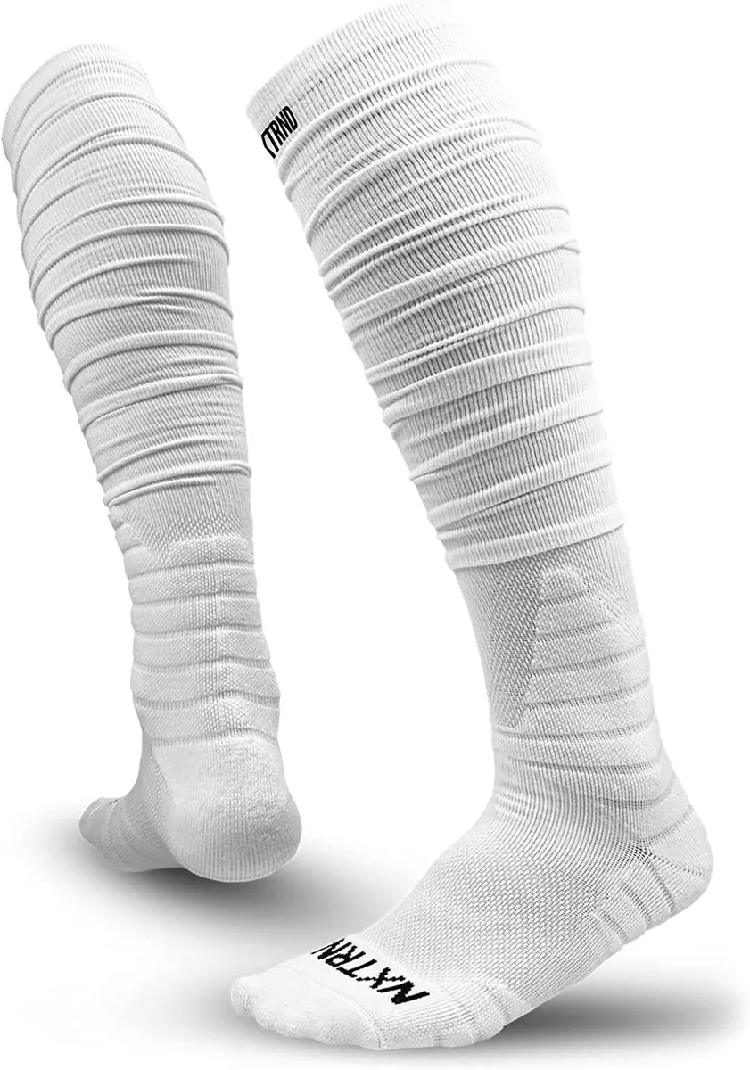 Nxtrnd XTD Scrunch Football Socks Extra Long Padded Sports Socks for Men Boys