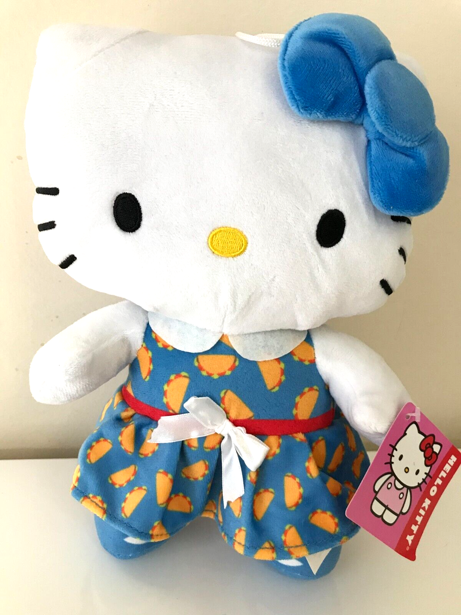 Large Hello Kitty Plush in Taco Dress 10.5 inches tall. New