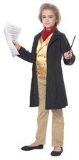 California Costumes Famous Composer Beethoven Child Costume, Black/Gold, X-Large