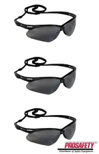 3- 22475 NEMESIS KleenGuard Safety Glasses Smoke Gray Anti-Fog Sunglasses UV Z87