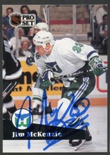 Jim McKenzie #391 signed autograph auto 1991-92 Pro Set Hockey Trading Card